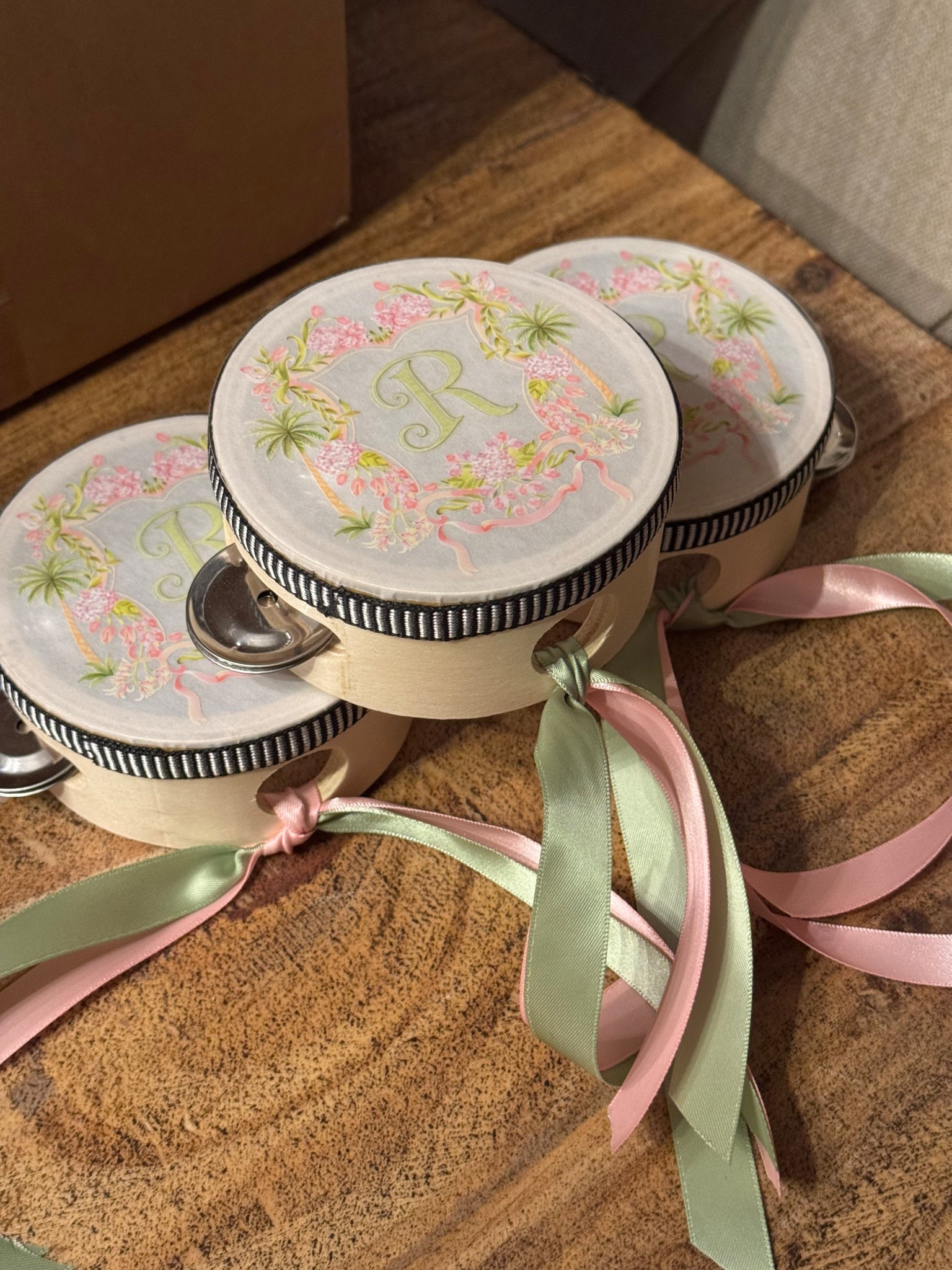 Wedding tambourines! ✨ Stickers are clear 4 inch stickers from makestickers.com 🩷