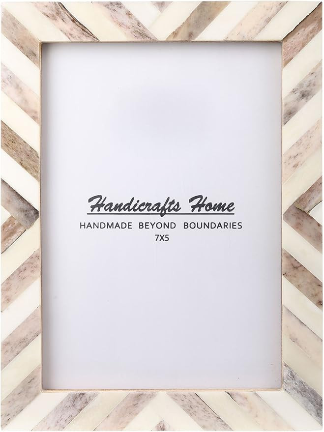 Handicrafts Home 5x7 Picture Photo Frame Chevron Herringbone Art Inspired Vintage Wall Décor Gif... | Amazon (US)
