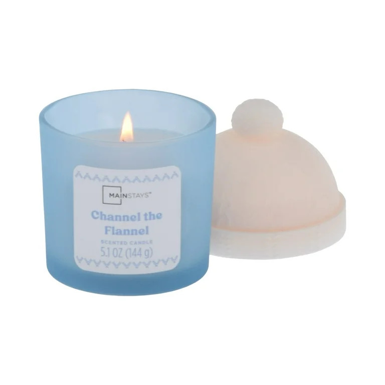 Mainstays 1-Wick Beanie Lid Scented Jar Candle, Channel The Flannel, 5.1oz. | Walmart (US)