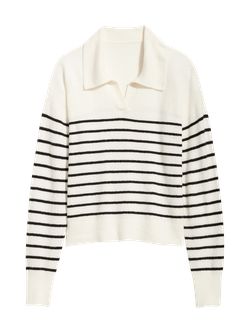 Striped Cozy Collared Sweater for Women | Old Navy (US)