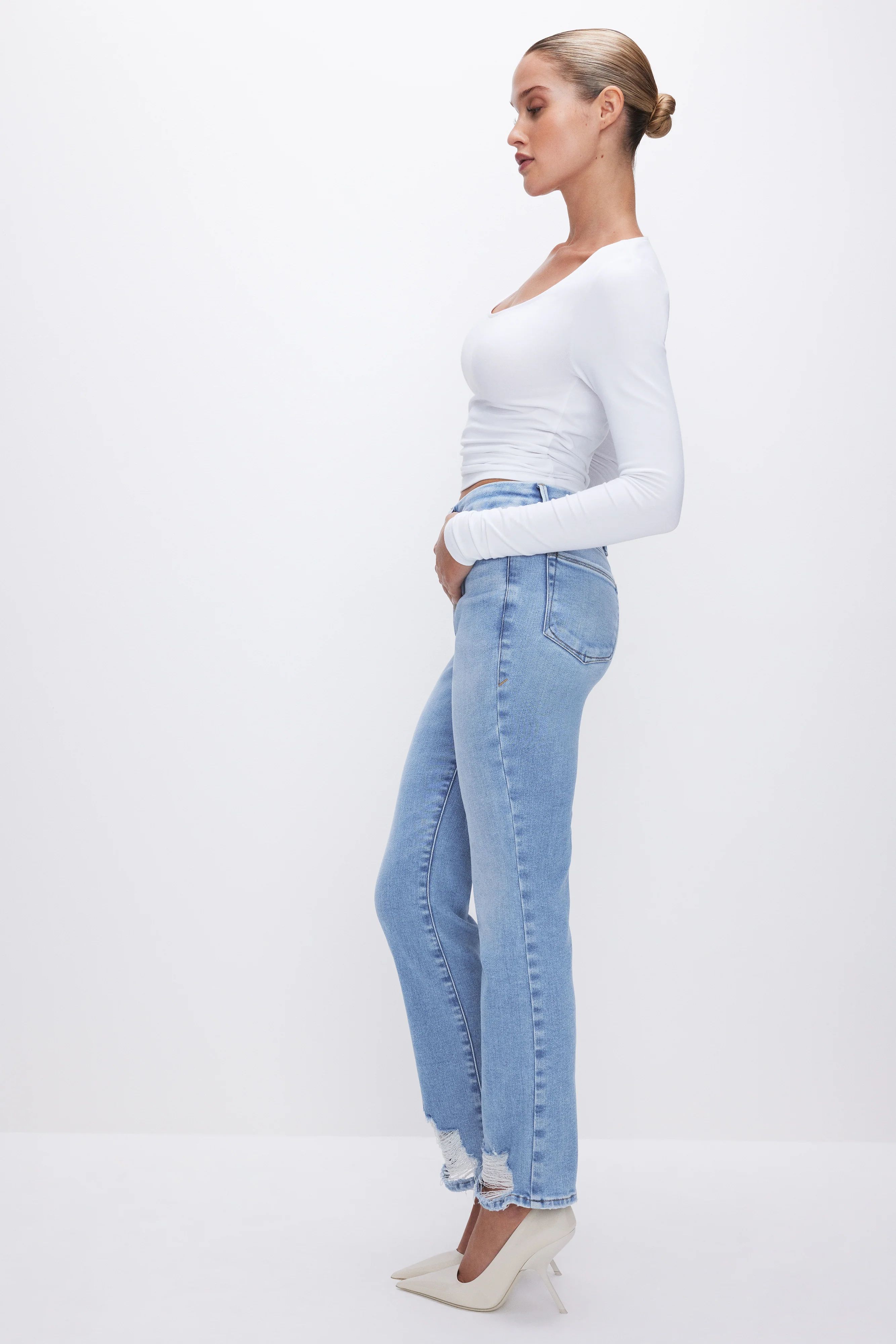 SOFT-TECH GOOD LEGS STRAIGHT JEANS | Good American