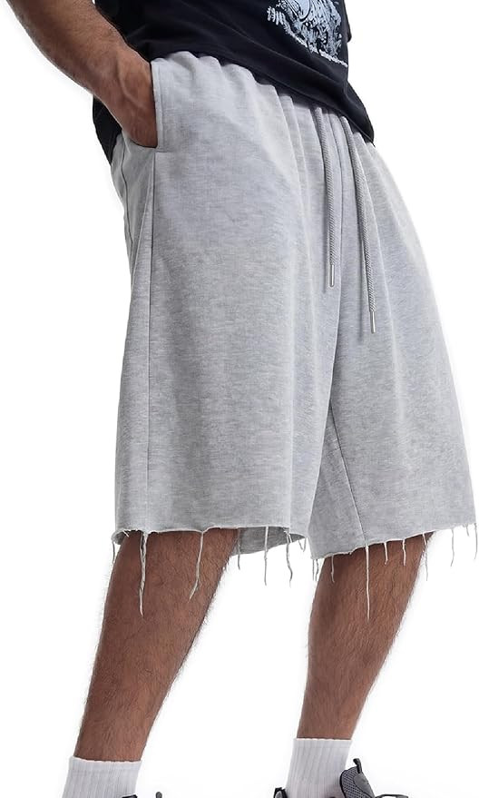 Amazon.com: GLOKEE Men's Baggy Sweat Shorts Workout SweatShorts with Pockets 2026 Grey L : Clothi... | Amazon (US)
