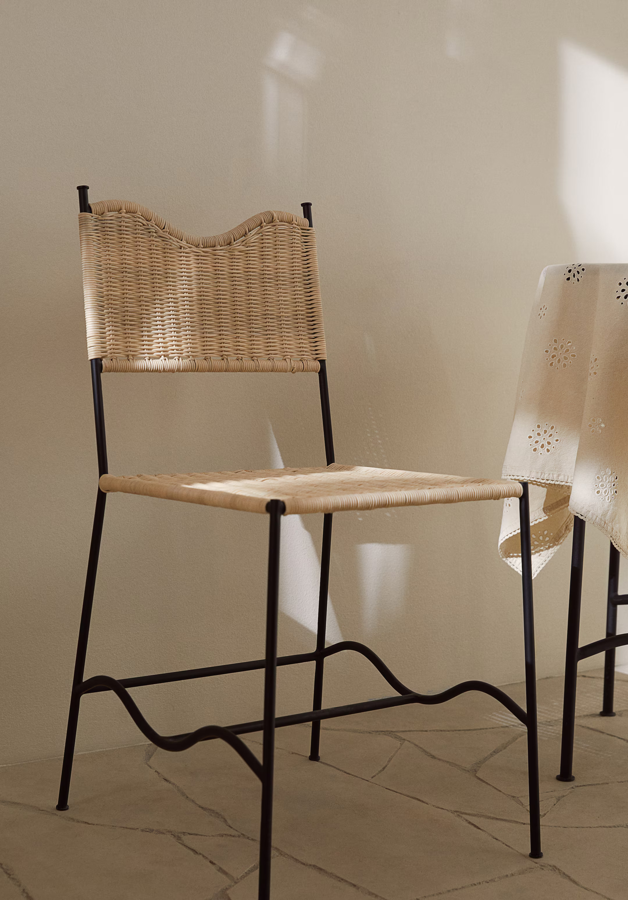 Metal and Rattan Dining Chair | H&M (US + CA)