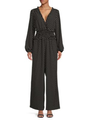 Max Studio Ruffle Polka Dot Jumpsuit on SALE | Saks OFF 5TH | Saks Fifth Avenue OFF 5TH