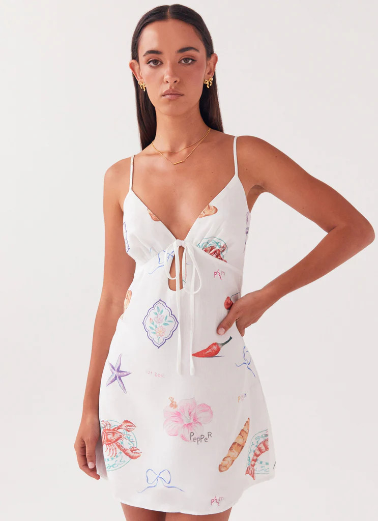 Flora Linen Mini Dress - Banchetto | Peppermayo (Global)