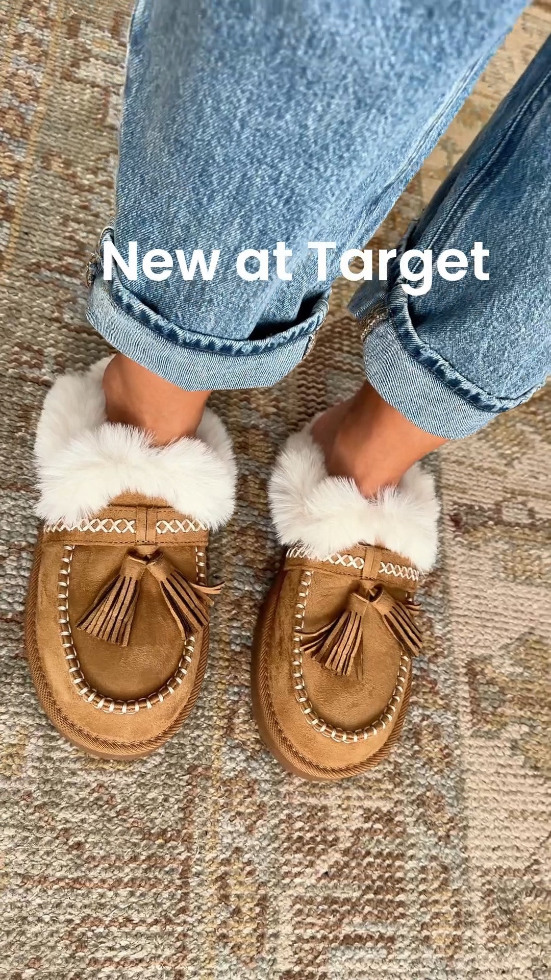 New at Target! The velvet faux fur lined clogs/slippers - TTS for me! Casual outfit. Everyday outfit.!Fall shoes. Fall outfits. Fall style. Elevated casual outfits. Mom outfits. Holiday party outfit. Thanksgiving outfit.