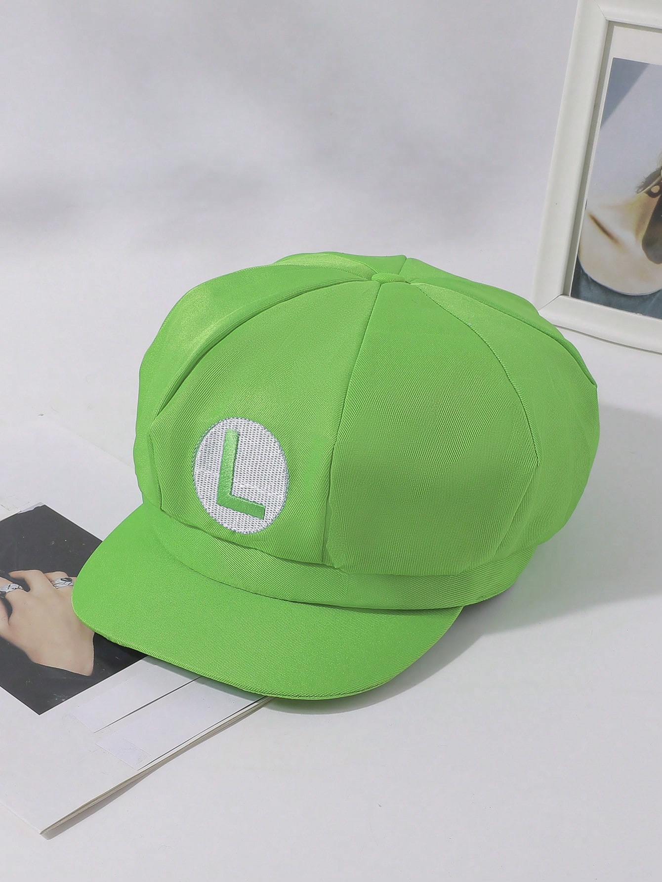 1pc Unisex Mario Themed Octagonal Hat, Produced By Factory, Cartoon Cap With Short Brim, Mario Ba... | SHEIN