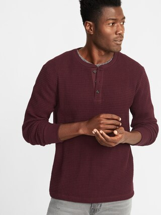 Chunky-Textured Thermal-Knit Henley for Men | Old Navy US