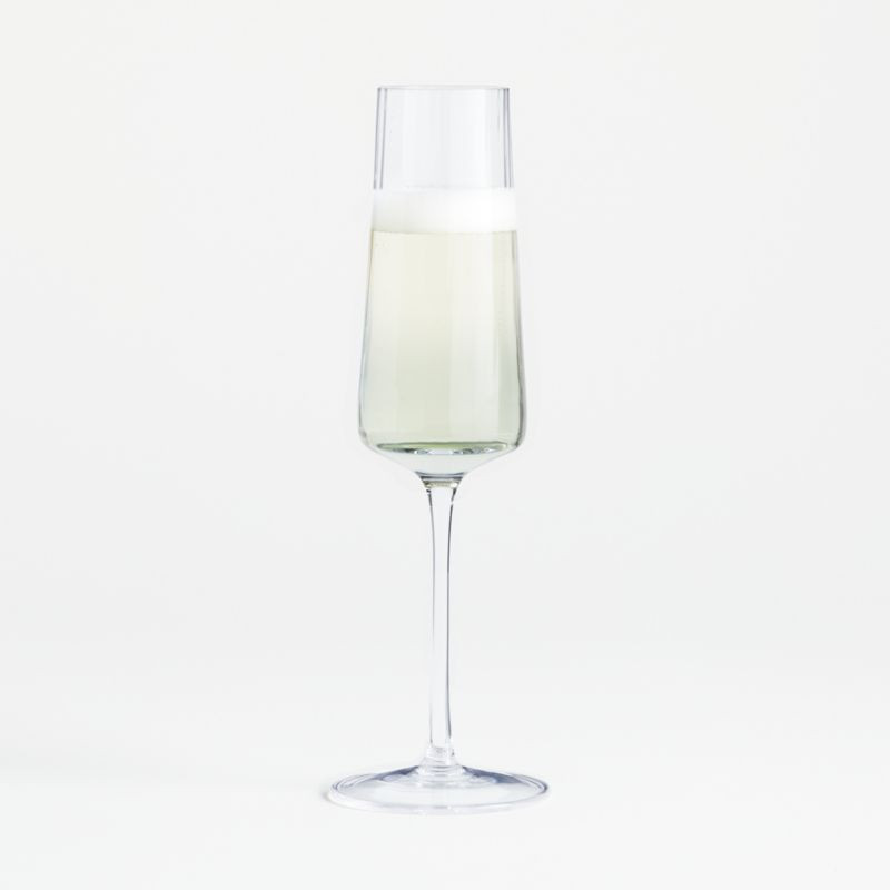Ezra Optic Tulip Champagne Glass Flute + Reviews | Crate & Barrel | Crate & Barrel