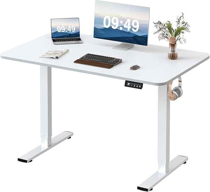 Furmax Electric Height Adjustable Standing Desk Large 48 x 24 Inches Sit Stand up Desk Home Offic... | Amazon (US)