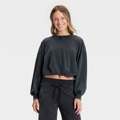 Women's Bubble Hem Long Sleeve Top - JoyLab™ | Target