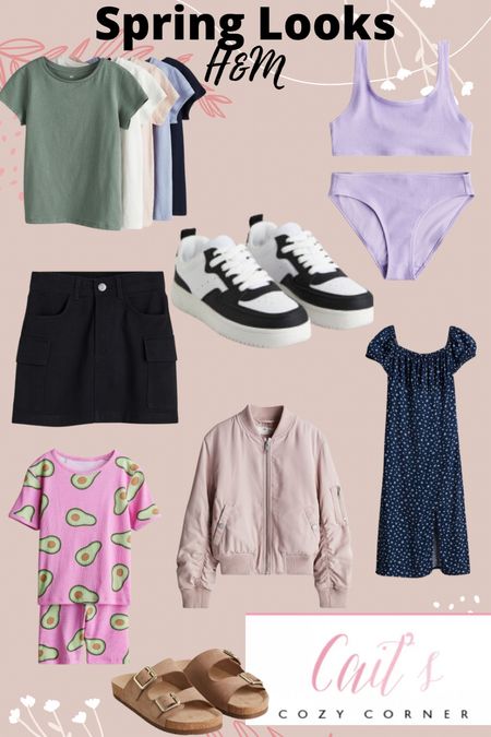 Love all these spring looks from H&M for women and girls! Sneakers bomber jackets swimsuit shirts pajamas and dresses ! 

#LTKstyletip #LTKfindsunder50 #LTKkids