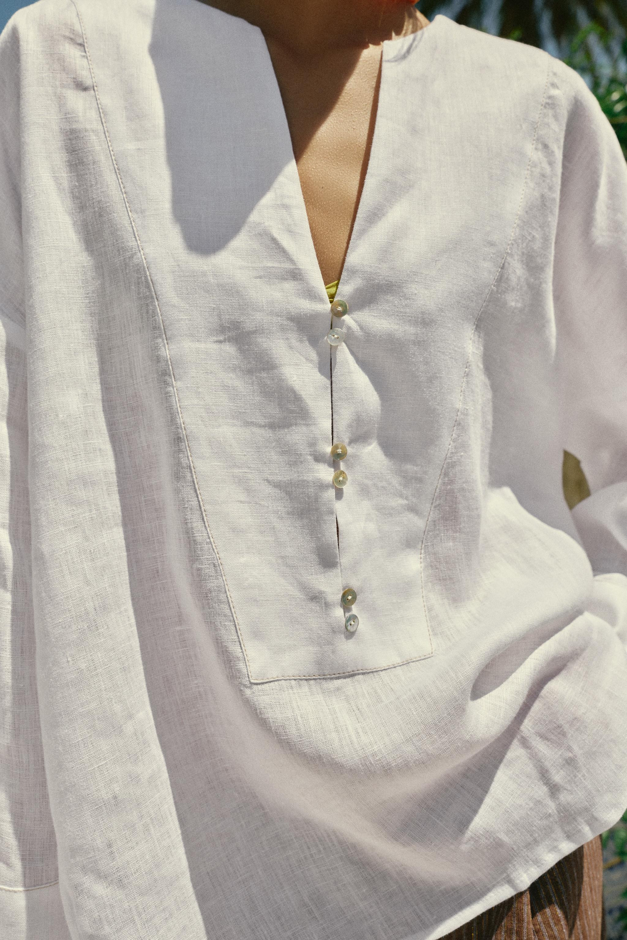 100% LINEN KIMONO SHIRT | Zara UK