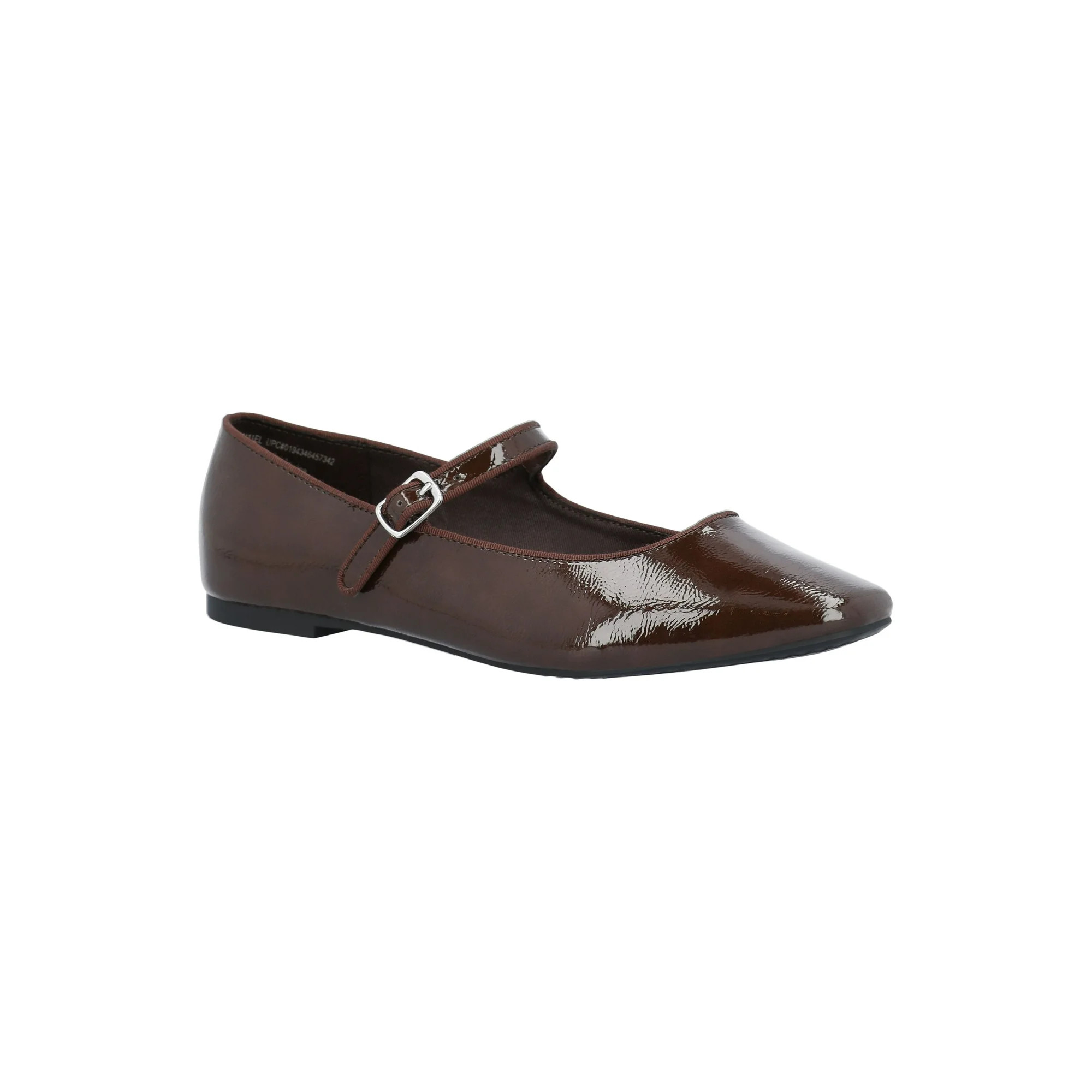 Time and Tru Women's Faux Leather Mary Jane Flats | Walmart (US)