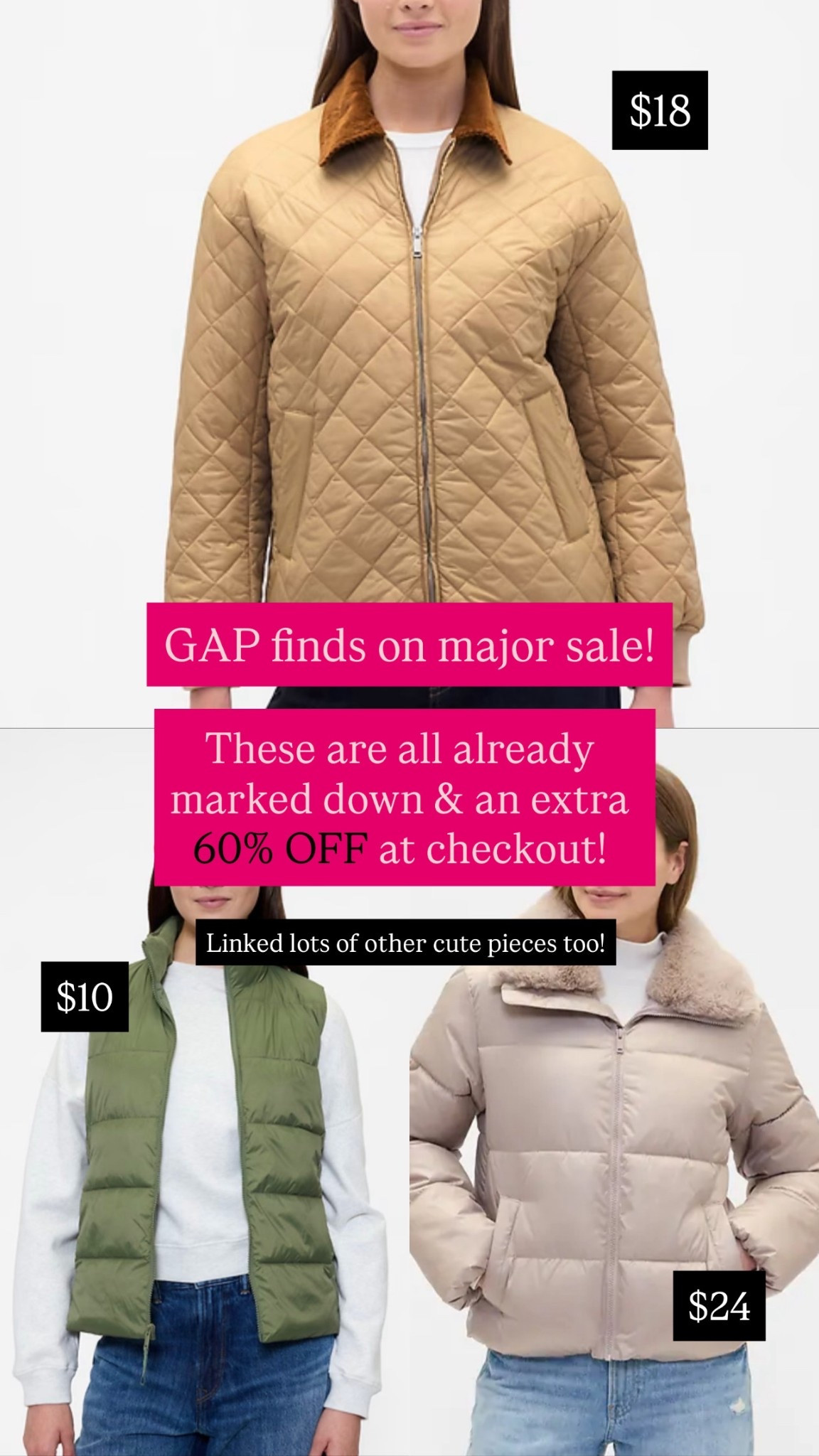 So many good finds on major sale at GAP, lots of coats and jackets! #LTKFindsunder50

#LTKSaleAlert #LTKMidsize #LTKSeasonal