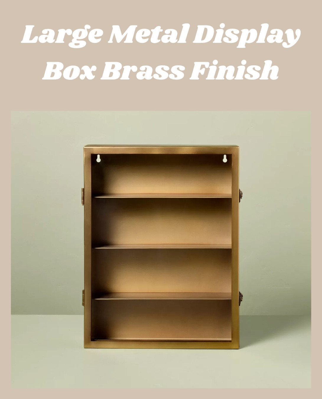 This large metal display box with a brass finish from Hearth & Hand with Magnolia is perfect for showcasing your favorite treasures! ✨ Whether you're styling keepsakes, candles, or seasonal décor, this elegant piece adds a touch of charm to any space. 

#LTKHome #LTKFindsUnder50 #LTKSaleAlert