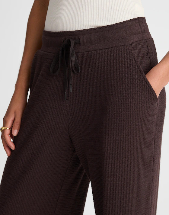 Waffle-Knit Wide-Leg Pants | Madewell