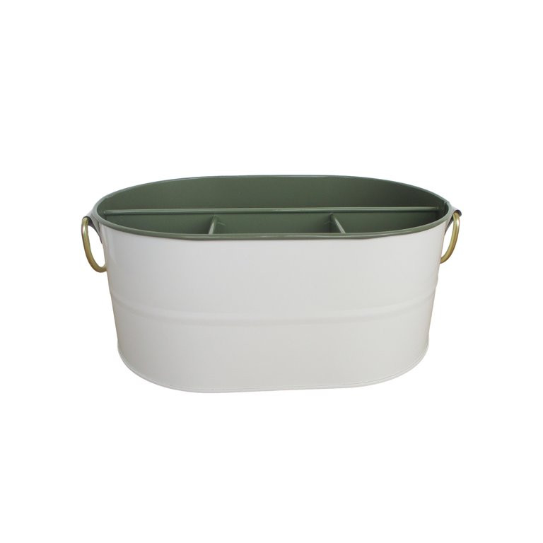 Better Homes & Gardens 2 Tone Color Galvanized Utensil Caddy for Kitchen Counter - Green | Walmart (US)