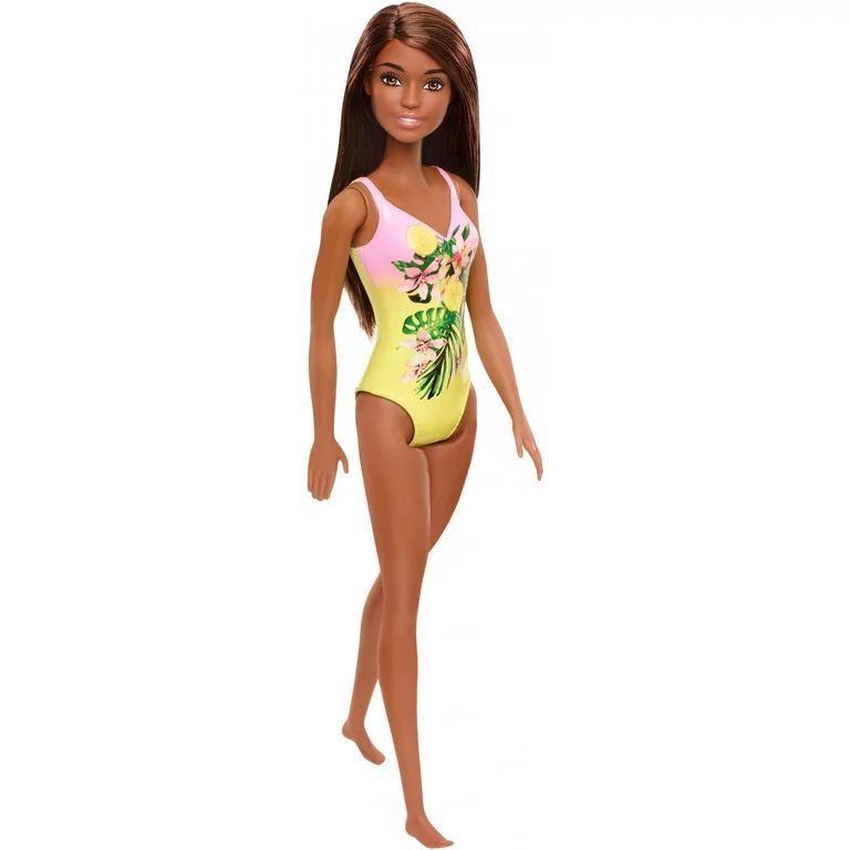 Barbie Doll, Brunette, Wearing Swimsuit, For Kids 3 To 7 Years Old | Walmart (US)