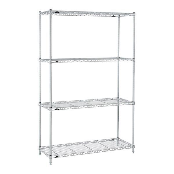 InterMetro Silver 4-Shelf Starter Unit | The Container Store