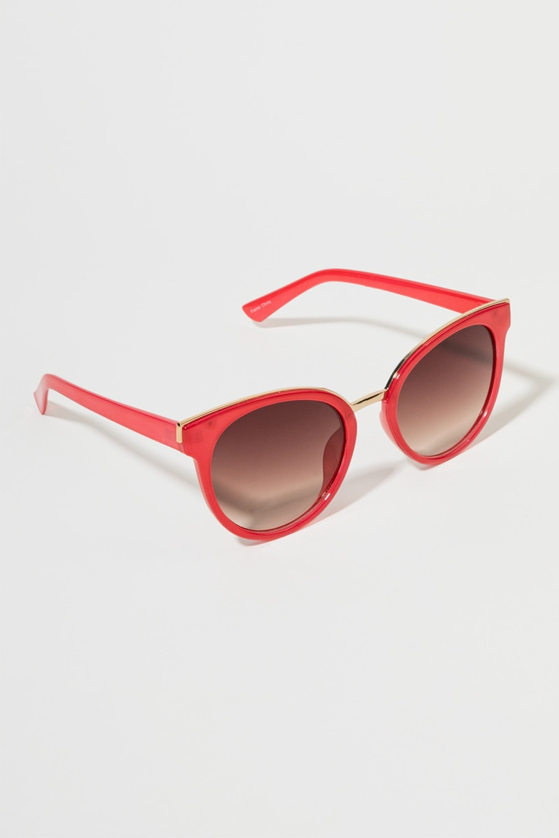 Joy Red Cat Eye Sunglasses | Francesca's