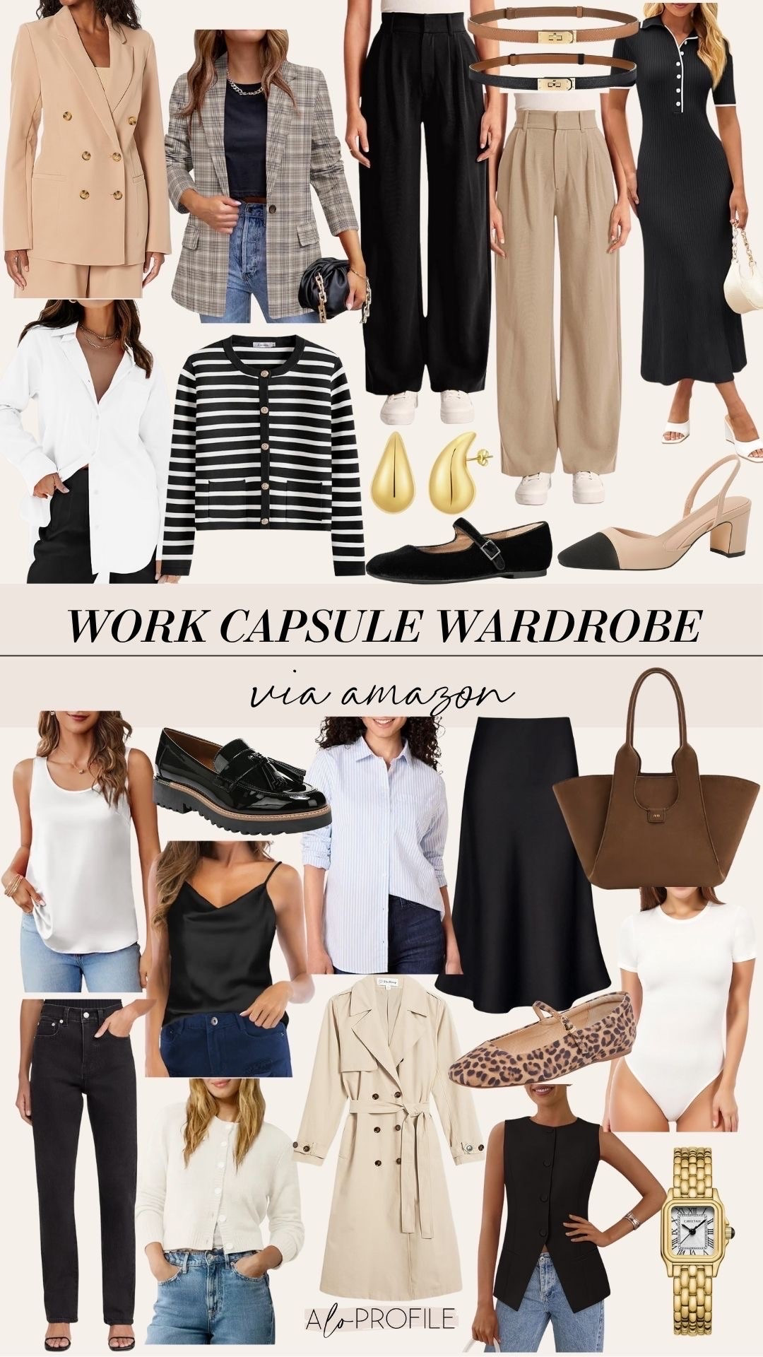 Capsule Wardrobe for Work // Amazon finds, Amazon fashion, Amazon capsule wardrobe, fall fashion, fall outfits, teacher outfits, outfits for work, office outfits, business casual, Amazon work outfits, Amazon teacher outfits
