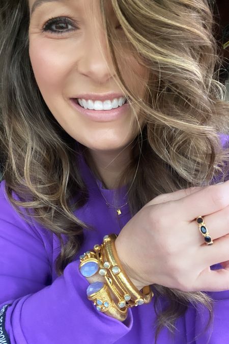 Purple loungewear with luxury jewelry… not typically but loving this stack 

#LTKover40 #LTKGala #LTKSpringSale