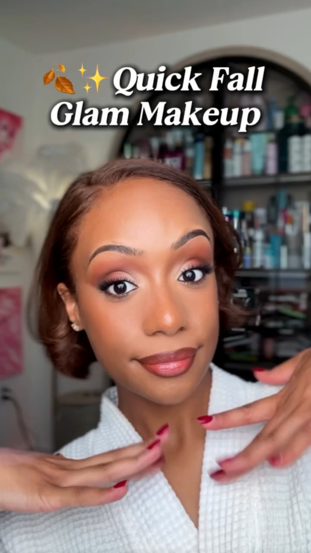 this fall i’m officially back in my glam era 🙂‍↕️🍂✨

keeping it simple but still SNATCHED with only 3 shadows, a smoked liner, and a goooood matte lip. 

save this for your next night out look and let me know — are you team matte or team glossy for fall lips? 💋

@anastasiabeverlyhills soft glam palette
@lysbeautyofficial louder than life pre glued lashes
@makeupforever lip liner in limitless brown
@narsissist explicit lipstick in body heat
@lauramercier caviar eyeliner

#FallMakeup #QuickFallGlam #MakeupForBlackGirls #BeautyReels #DarkAutumnColors 