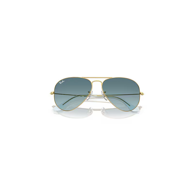 Ray-Ban Aviator Gradient Sunglasses Gold Frame Blue Lenses 62-14 | Ray-Ban (US)