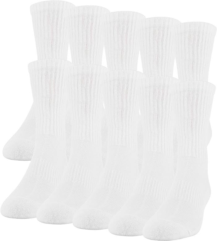 Gildan Men's Active Cotton Crew Socks, 10-pairs | Amazon (US)