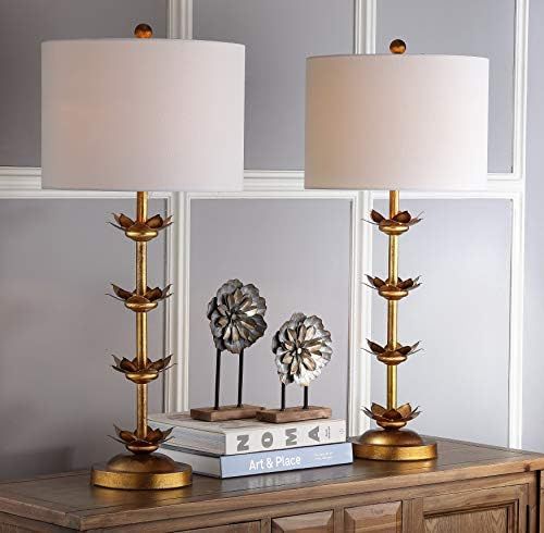 Safavieh Lighting Collection Lani Antique Gold Leaf 32-inch Bedroom Living Room Home Office Desk Nig | Amazon (US)
