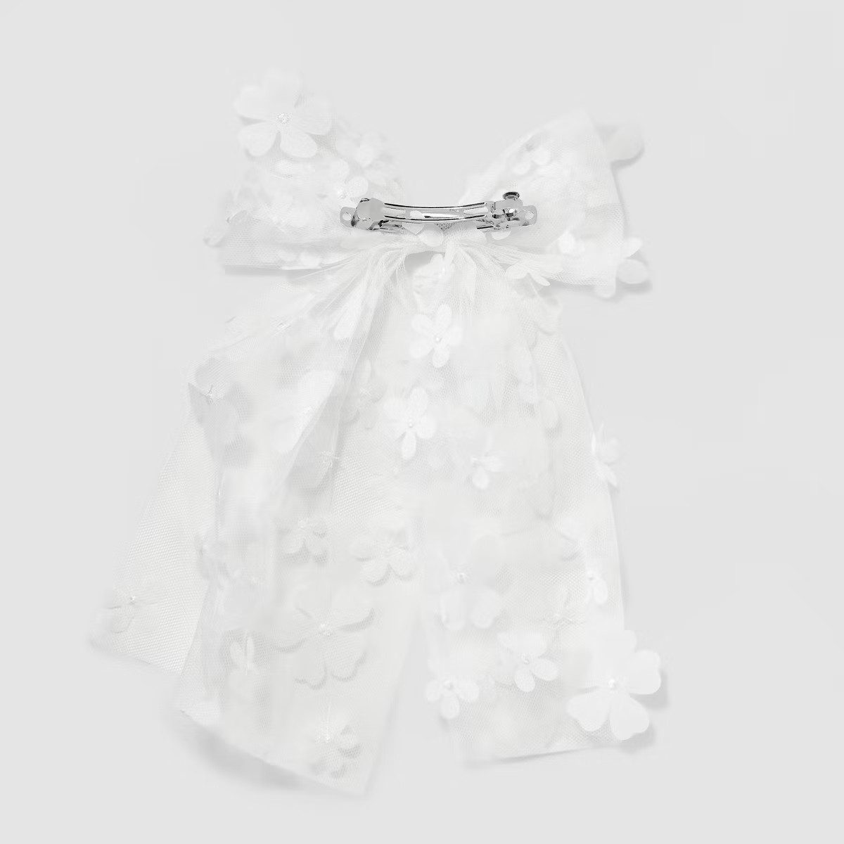 3D Flower Bow Hair Barrette - Wild Fable™ White | Target