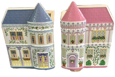 2 Lenox Village Planters Pink and Lavender 1993 pre-owned in excellent condition | eBay US