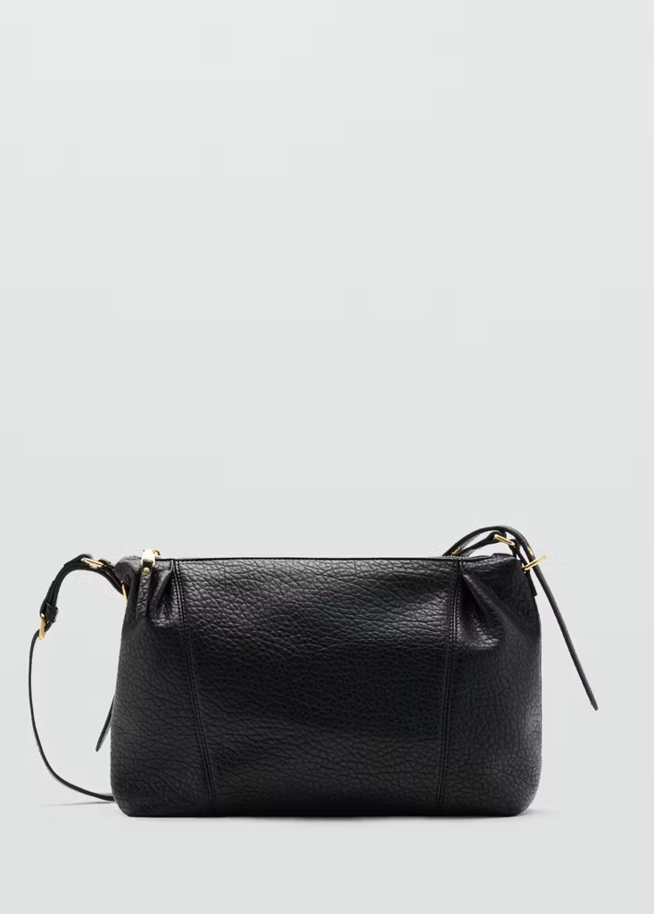Mango buckle crossbody bag in black