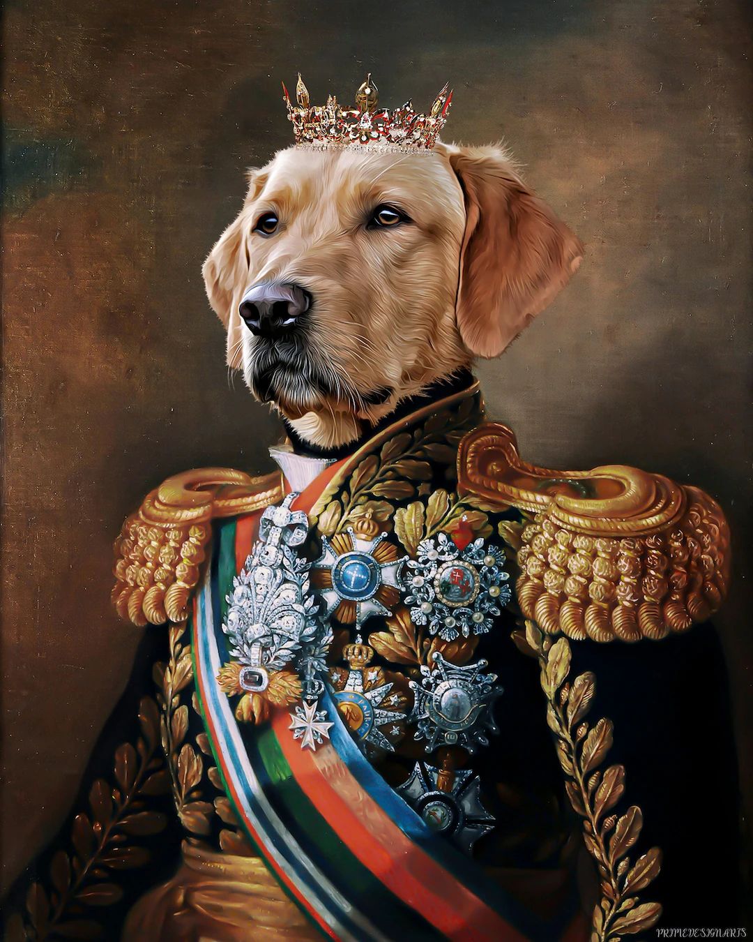 Custom Pet Portrait Painting Canvas, Renaissance Dog Portrait From Photo, Royal Pet King Portrait... | Etsy (US)