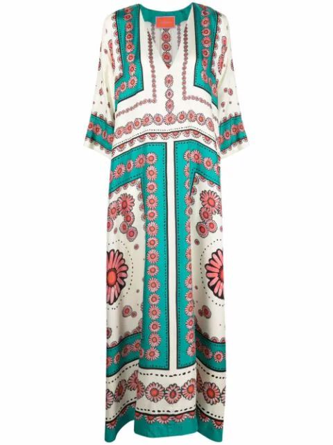 Muumuu floral-print dress | Farfetch Global