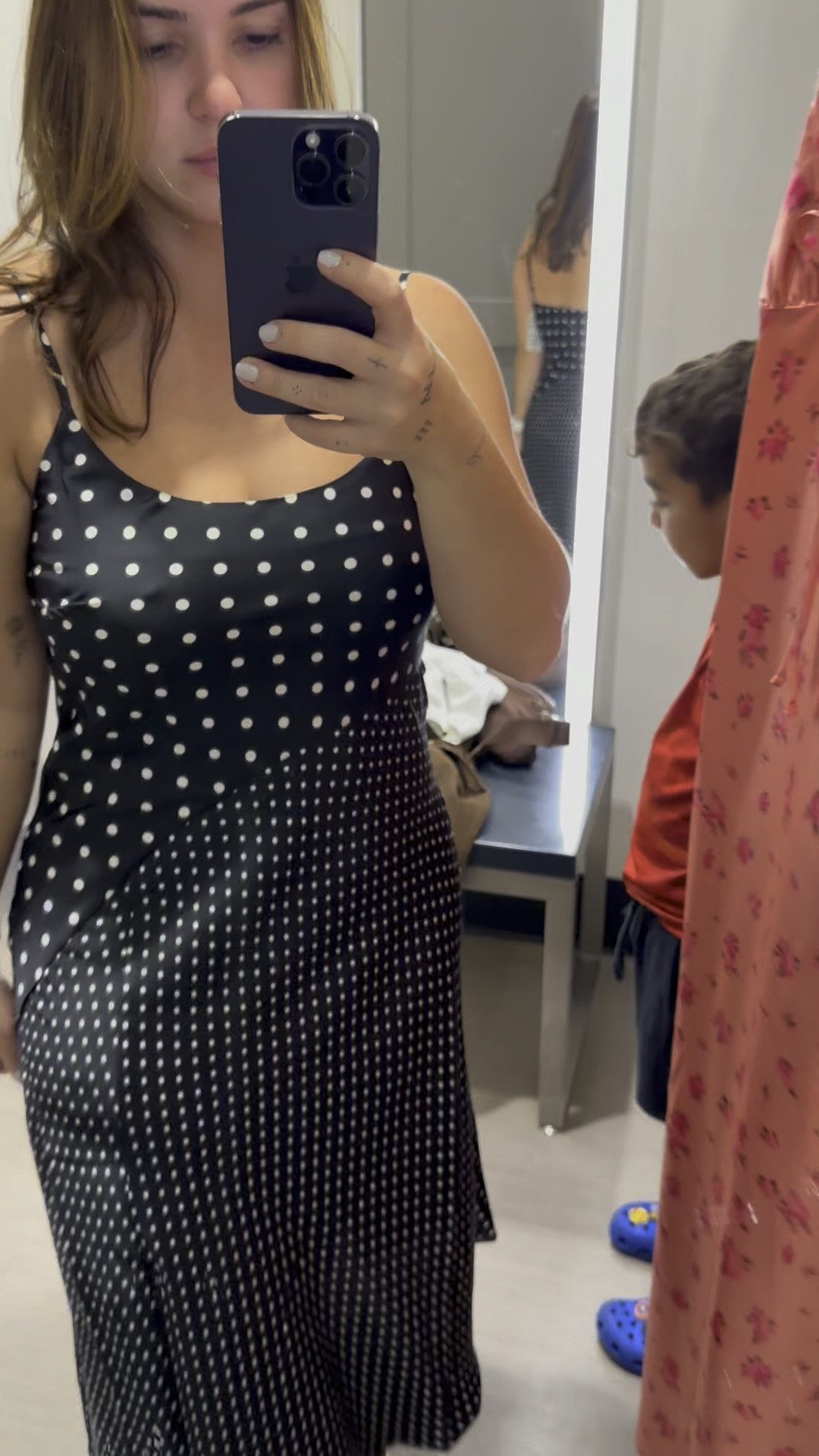 In a small so cute with accessories and heels 