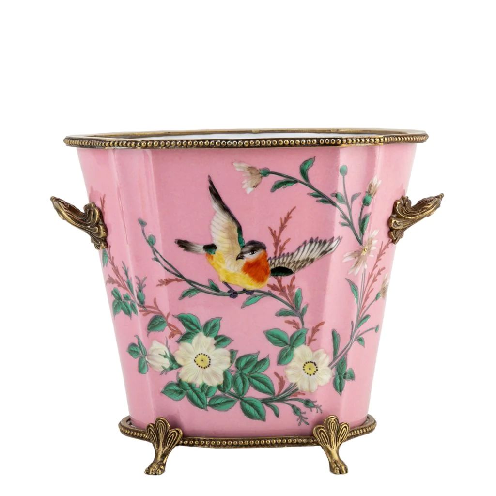 Chinoiserie Pink Porcelain Basin | The Well Appointed House, LLC