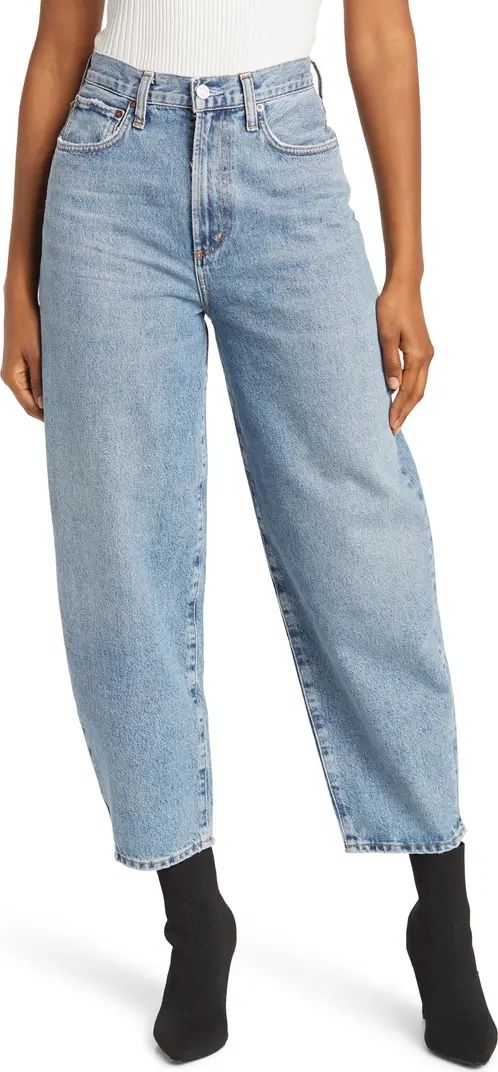 High Waist Organic Cotton Balloon Jeans | Nordstrom