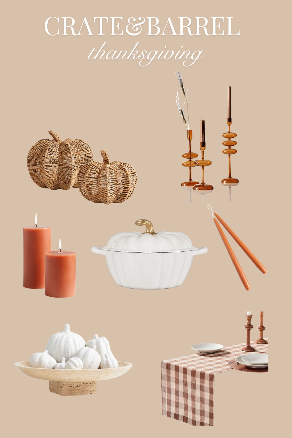 Thanksgiving tablescape inspiration from Crate&Barrel. A lot of items are currently on clearance too! 

#LTKHoliday #LTKHome #LTKSeasonal