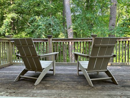 Outdoor Living. 
Modern meets Classic- you Can’t go wrong Weather Sturdy polywood outdoor chairs. Also approved for Front porch relaxation! 

Multiple choices available : Black, beige green, red, blue, and more! 

#LTKhome