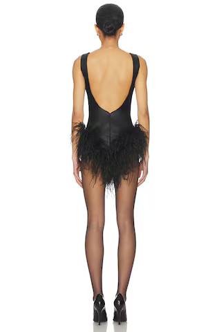 The Dolls House Kenya Romper in Leather from Revolve.com | Revolve Clothing (Global)