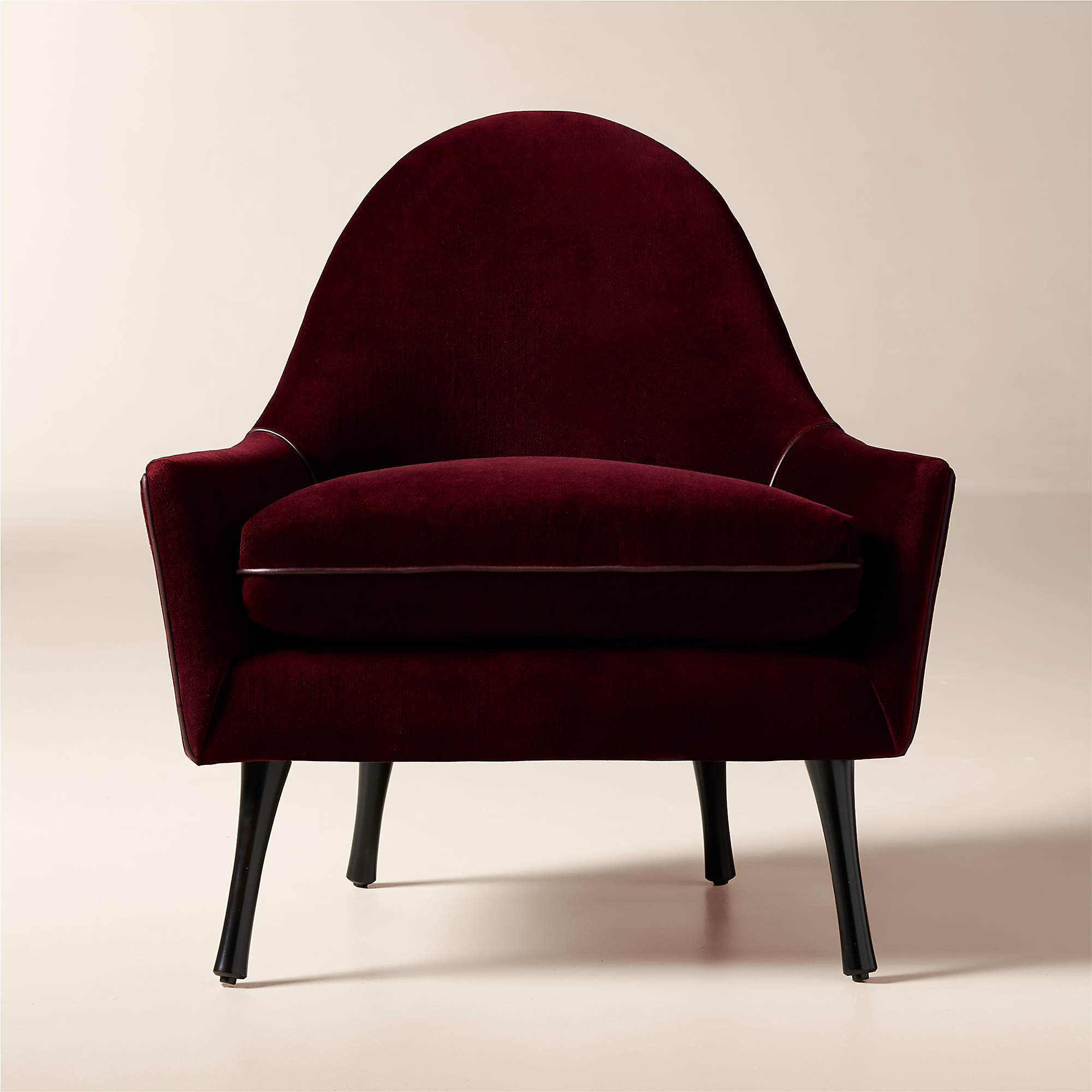Symmetric Rose Velvet Lounge Chair by Paul McCobb + Reviews | CB2 | CB2