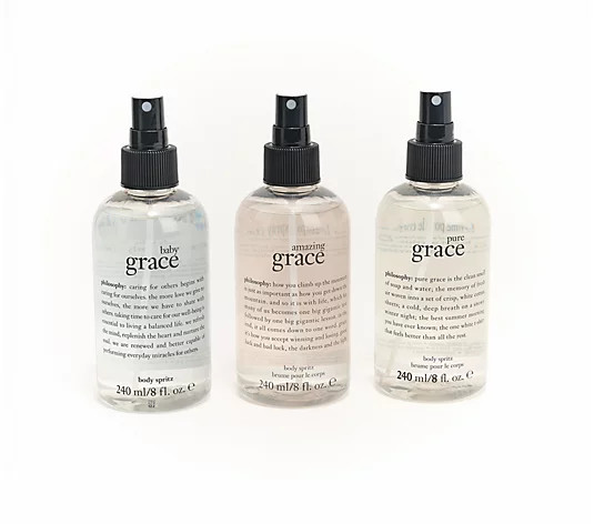 philosophy a collection of grace body spritz 8oz trio - QVC.com | QVC