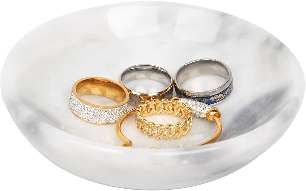 CM CHIC MONDAY Marble Jewelry Dish - Ring Holder | Amazon (US)