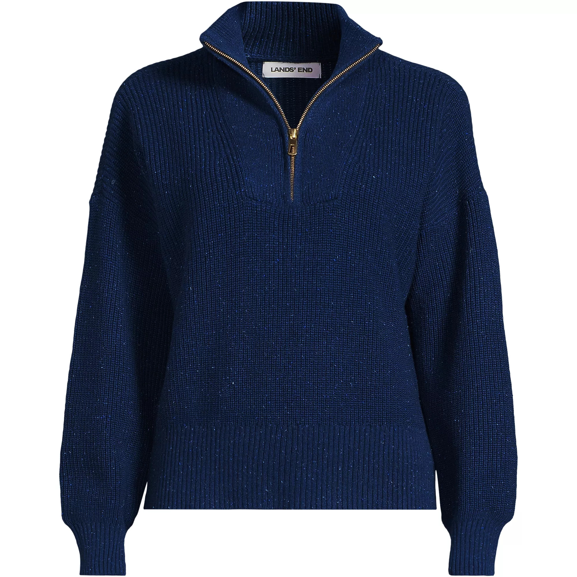Women's Drifter Shaker Wedge Quarter Zip Sweater | Lands' End (US)