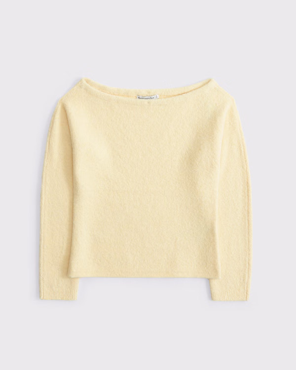 Boucle Off-The-Shoulder Sweater | Abercrombie & Fitch (US)