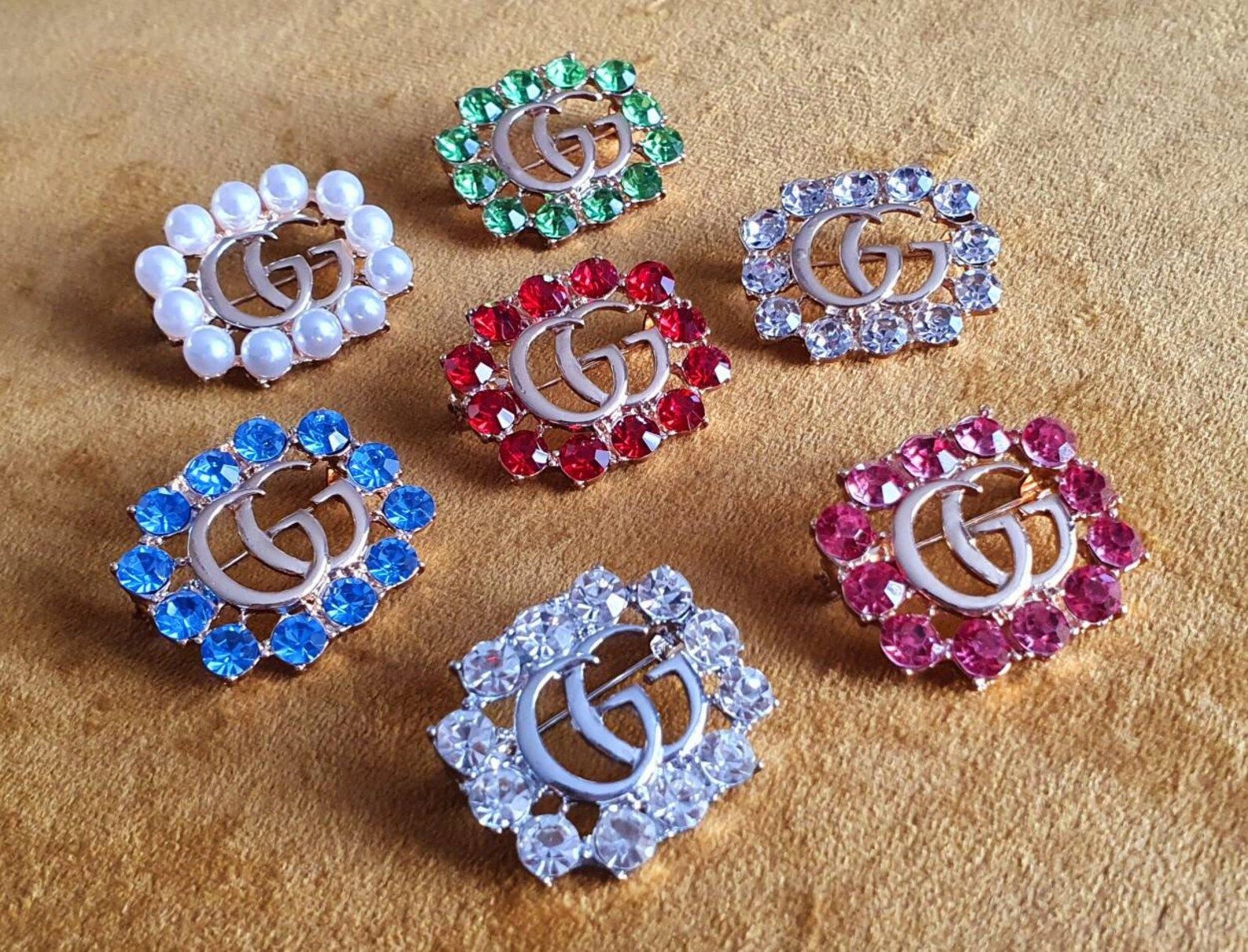 DESIGNER inspired brooch,G design jewellery womens ,lapel pin | Etsy (US)