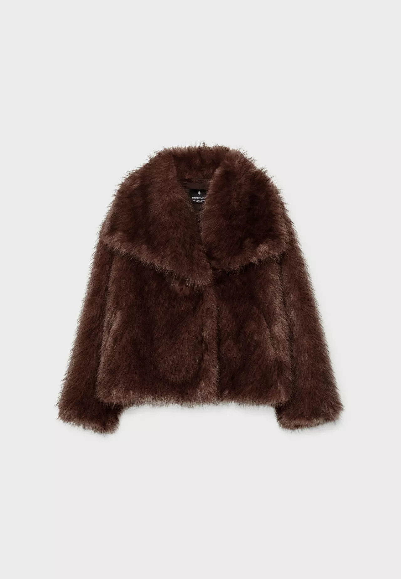 Cropped faux fur jacket | Stradivarius (UK)