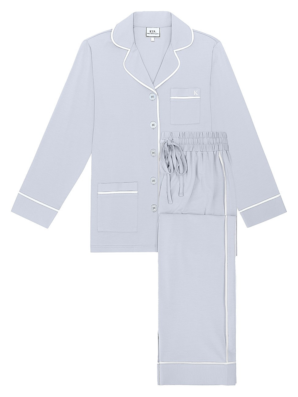 Women's Monogrammed Cotton-Blend Pajama Set - Initial K - Size Medium | Saks Fifth Avenue